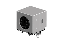 CE54 Series Right Angle DIP Shielded Mini Circular DIN Receptacle Socket