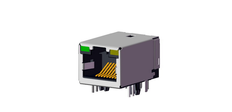 CJCL SERIES 10/100 Base-Transformer RJ45 Connector