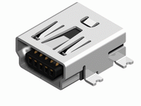 CU04 Series Mini USB 5 Circuits Receptacle SMT Type Connectors