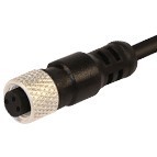08FJ3J1Z - M8 connectors, straight with PVC moulded cable