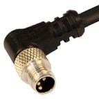 08MA3A1Z - M8 connectors, 90° with PVC moulded cable
