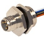 08MP4A0C-M12 - M8 connectors to panel mounting with M12 thread