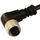 12FA4A1Z - M12 connectors, 90° with PVC moulded cable