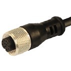 12FD12K1Z - M12 connectors, straight with PVC moulded cable