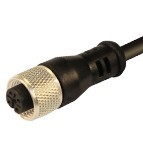 12FD4A1Z - M12 connectors, straight with PVC moulded cable