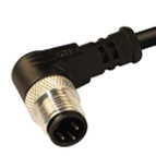 12MA3A1Z - M12 connectors, 90° with PVC moulded cable