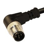 12MA5A1Z - M12 connectors, 90° with PVC moulded cable