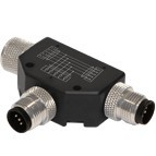 12TTJ35000-360 - M12 T connector, 360° totally shielded