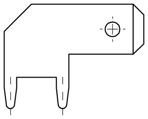 P.C.B.mounting tabs 3827b08.28