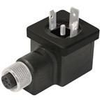 BG1N02000B-12FD - DIN/A Adapter male with M12 female 3 poles - h12 earth position