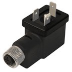 BM1N02000B-12FD - DIN/B Adapter male with M12 female 3 poles - h12 earth position