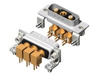 3W3C Series Coaxial D-Sub
 Right Angle Type Plug Connector