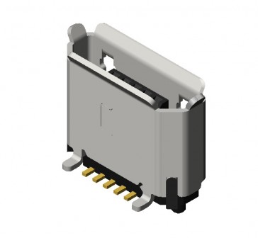 CU09 Series Micro USB 5 Circuits Type-B Straight SMT Board Mount Connectors