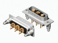 3W3C Series Coaxial D-Sub
 Straight Dip Type Plug Connector