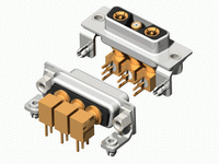 3W3C Series Coaxial D-Sub
 Right Angle Type Receptacle Connector