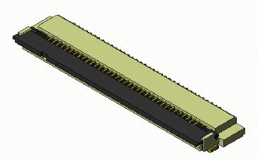 CF50 Series 0.5mm(.020")H=1.50 SMT ZIF One-Touch FFC/FPC Connectors