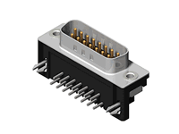 CD61 Series 8.10mm(.319) Footprint Right Angle DIP Male D-sub Connector