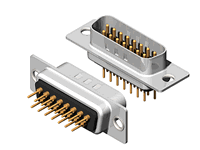 CD72 Series Machined contacts Straight DIP Solder Male D-sub Connectors