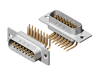 CD73 Series 8.10mm(.319) footprint Machined contacts Right Angle DIP Solder Male D-sub Connectors