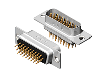 CD76 Series High Density Machined contacts Straight DIP Solder Male D-sub