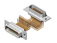 CD77 Series High Density Machined contacts Right Angle DIP Solder Male D-sub Connector