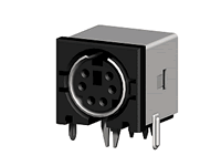 CE53 Series
 Right Angle DIP Shielded Circular DIN Receptacle Socket
