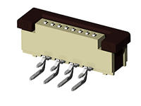 CF10 series 1.0mm(.039) ZIF Right Angle DIP Downside FFC/FPC Connectors