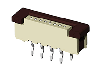 CF10 series 1.0mm(.039) ZIF Vertical DIP  FFC/FPC Connectors