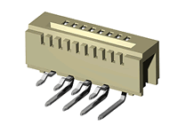 CF16 series 1.00mm(.039) LIF Right Angle DIP Upside FFC/FPC Connectors