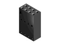 CI33 Series 2.54mm(.100) Daul Row Wire to Board Crimp Housing