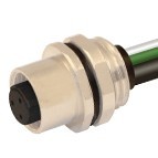 C-12FP3030B-PG9 - M12 connectors, Front mounting with wires (PG9)