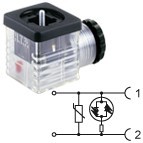 G1TU2VL1 - PG9/PG11 - Bipolar led+varistor 24V