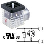 G1TF2VL1-UL - 1/2NPTF - Bipolar led+varistor 24V