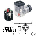 P1TZ2VL3-UL - PG7 - Bipolar Led+varistor 230V (8mm Contact spacing)