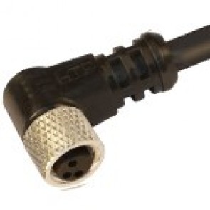 08FA3A1Z - M8 connectors, 90° with PVC moulded cable