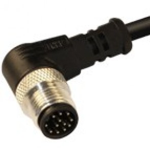 12MA12K1Z - M12 connectors, 90° with PVC moulded cable