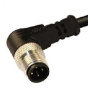 12MA4A1Z - M12 connectors, 90° with PVC moulded cable