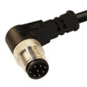 12MV8Q1Z - M12 connectors, 90° totally shielded