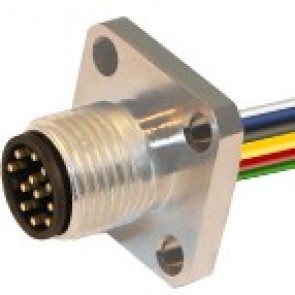 12MP12A0B-FL - Front mounting with wires and flanges