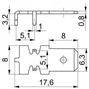 P.C.B.mounting tabs 3867p.68