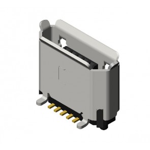 CU09 Series Micro USB 5 Circuits Type-B Straight SMT Board Mount Connectors