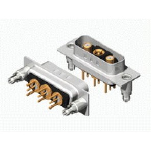 3W3C Series Coaxial D-Sub
 Straight Dip Type Plug Connector