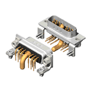 11W1 Series High Power D-Sub 40A Right Angle Type Plug Connector