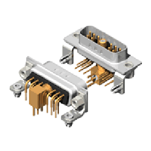11W1 Series Coaxial D-Sub Right Angle Type Plug Connector