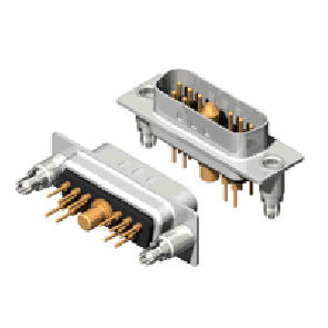 11W1 Series High Power D-Sub 40A Straight Dip Type Plug Connector