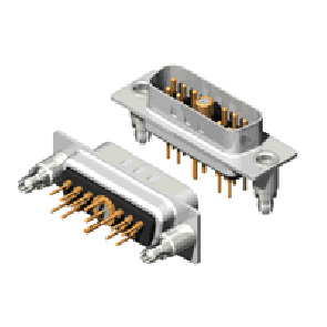 11W1 Series Coaxial D-Sub Straight Dip Type Plug Connector