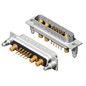 13W3 Series High Power D-Sub 40A Straight Dip Type Plug Connector