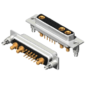 13W3 Series High Power D-Sub 20A Straight Dip Type Receptacle Connector