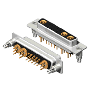 13W3 Series Coaxial D-Sub Straight Dip Type Receptacle Connector