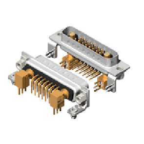 17W2 Series Coaxial D-Sub Right Angle Type Plug Connector